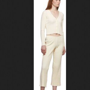 NWT John Elliott Off-White Ginza Rib Cropped Lounge Pants XS